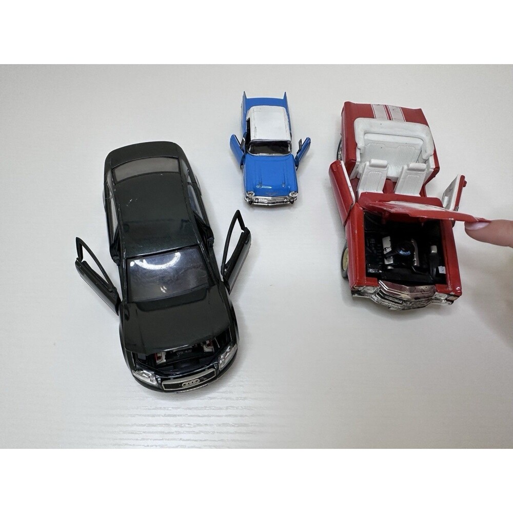 Maisto Welly Diecast Car Lot Audi A8, Chevy Bel Air, Chevelle SS 396 Opening Do…